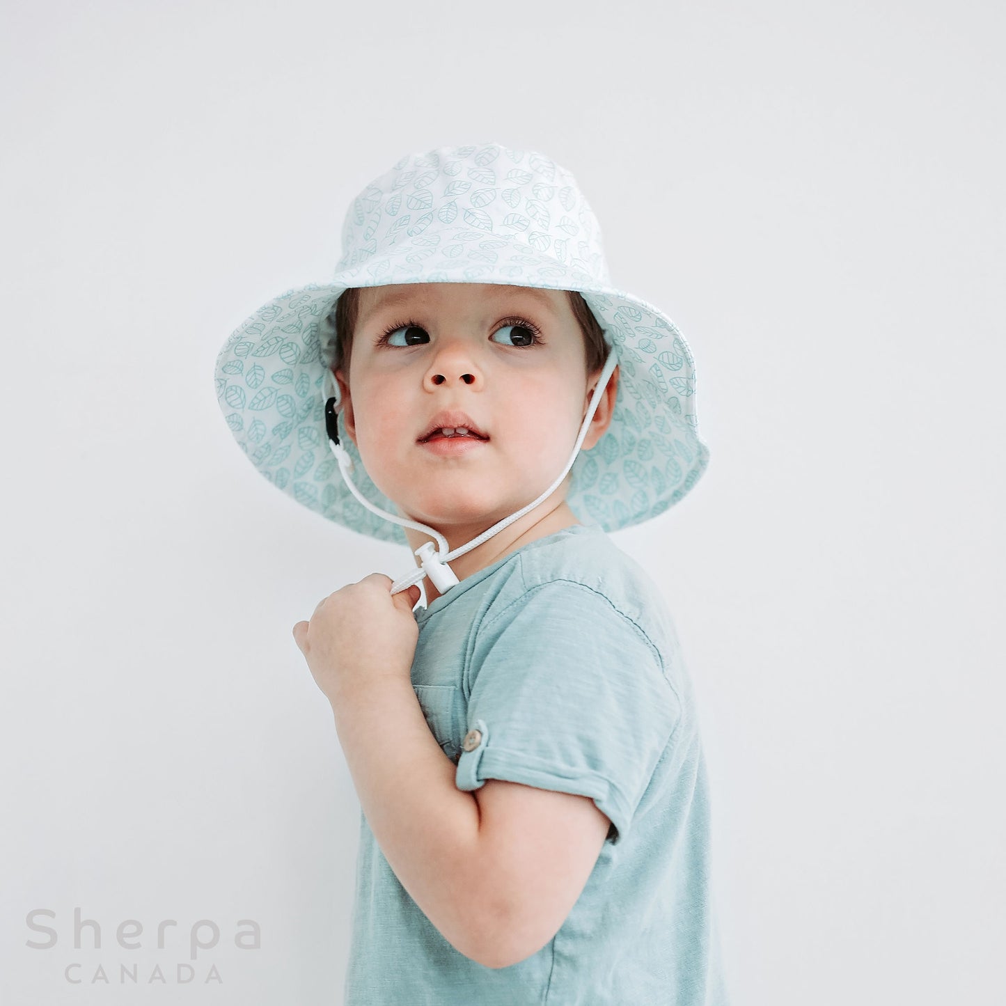 Chapeau Bucket - Feuilles Aqua