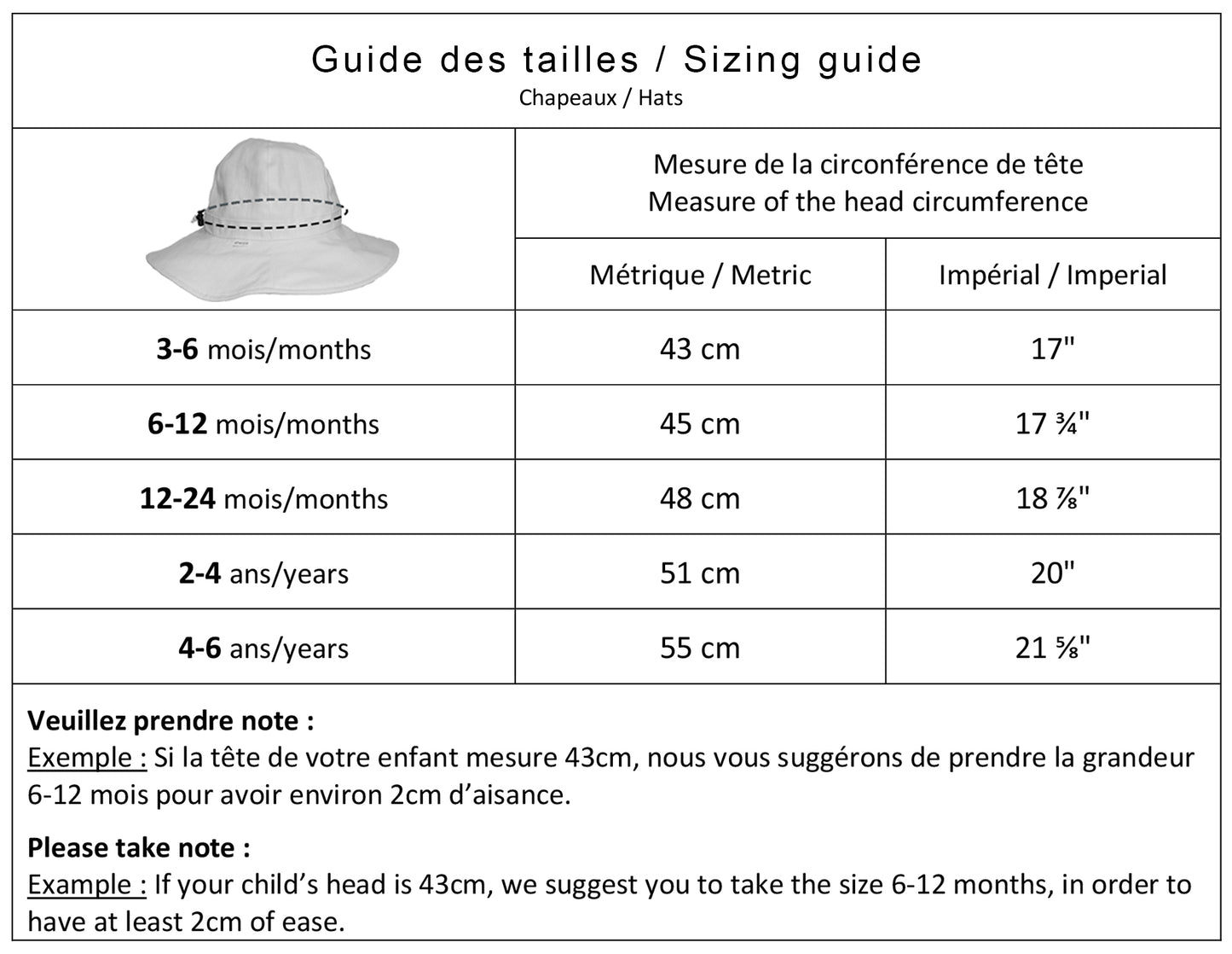 Chapeau St-Tropez - Mini Fleurs Rouge 6-12 mois