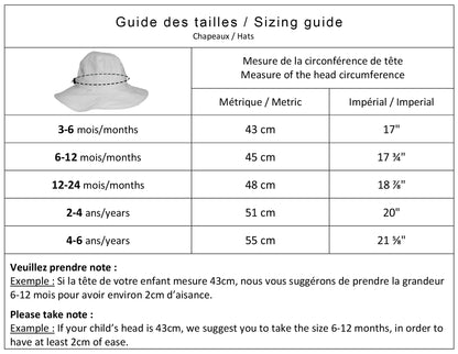 Chapeau St-Tropez - Mini Fleurs Rouge 6-12 mois