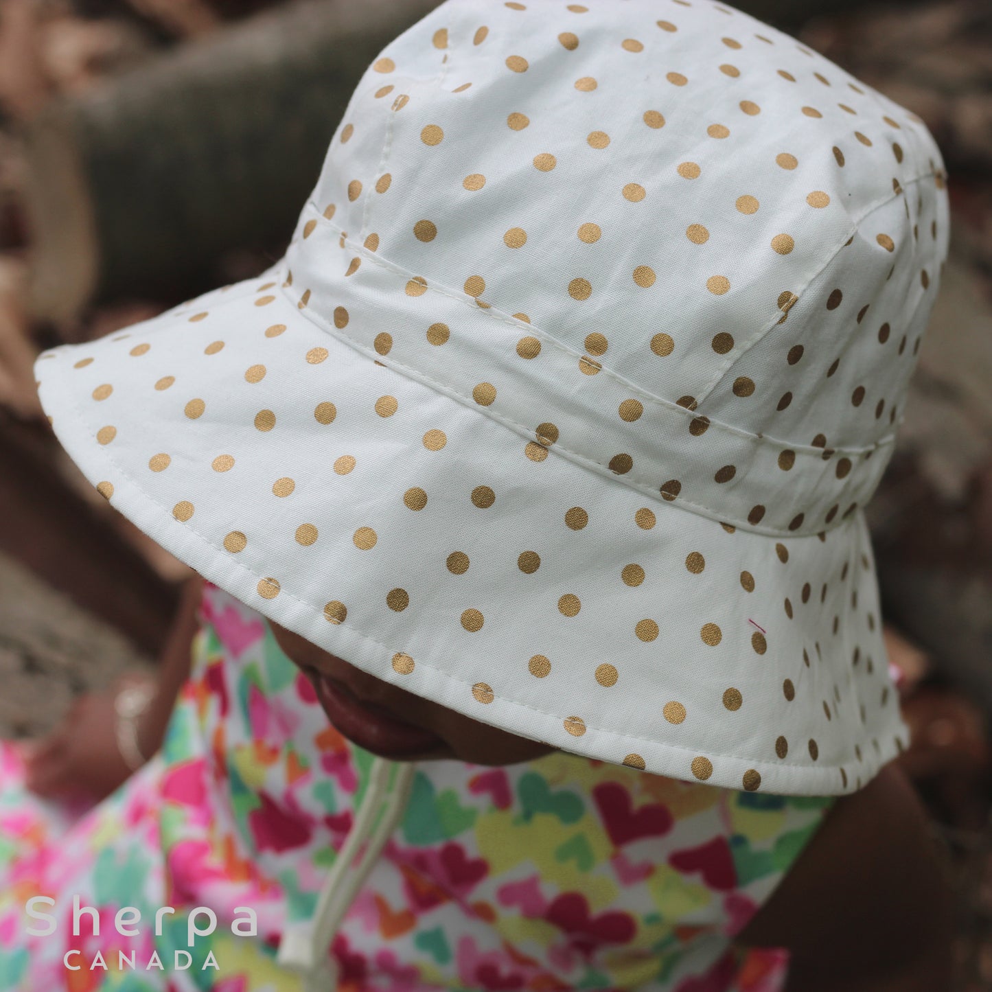 Chapeau Sport Coton - Pois Doré