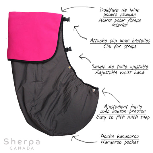 1, 2, 3 Go! Enveloppe Gris-Fushia