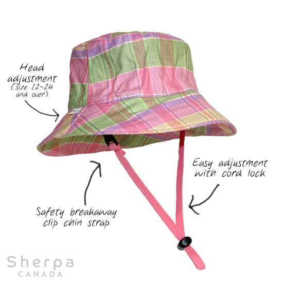 Bucket Hat - Pink Plaid