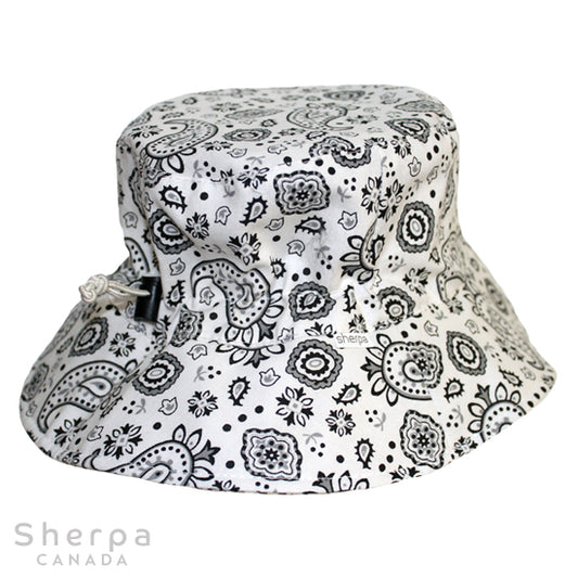 Chapeau Bucket - Paisley Blanc