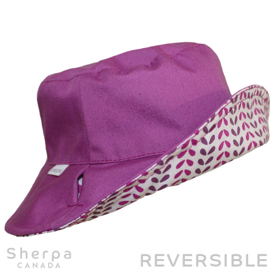 Chapeau Réversible - Fushia-Gouttes