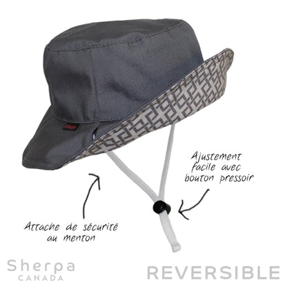 Reversible Hat - Grey-Chain