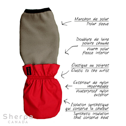 Moki-Mitaine Rouge - 0-12 mois