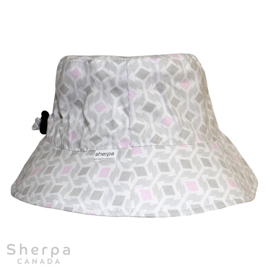 Chapeau Bucket - Losanges Gris-Rose
