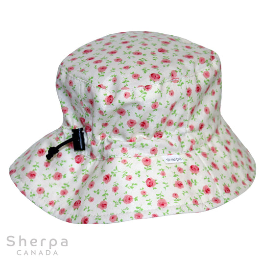 Chapeau Bucket - Mini Fleurs Corail