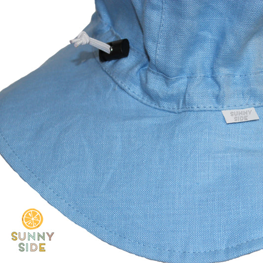 Chapeau St-Tropez - Lin Bleu Pâle 3-6 mois