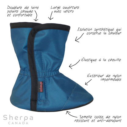 moki bottine mi-saison bébé baby booties océan avec description en français