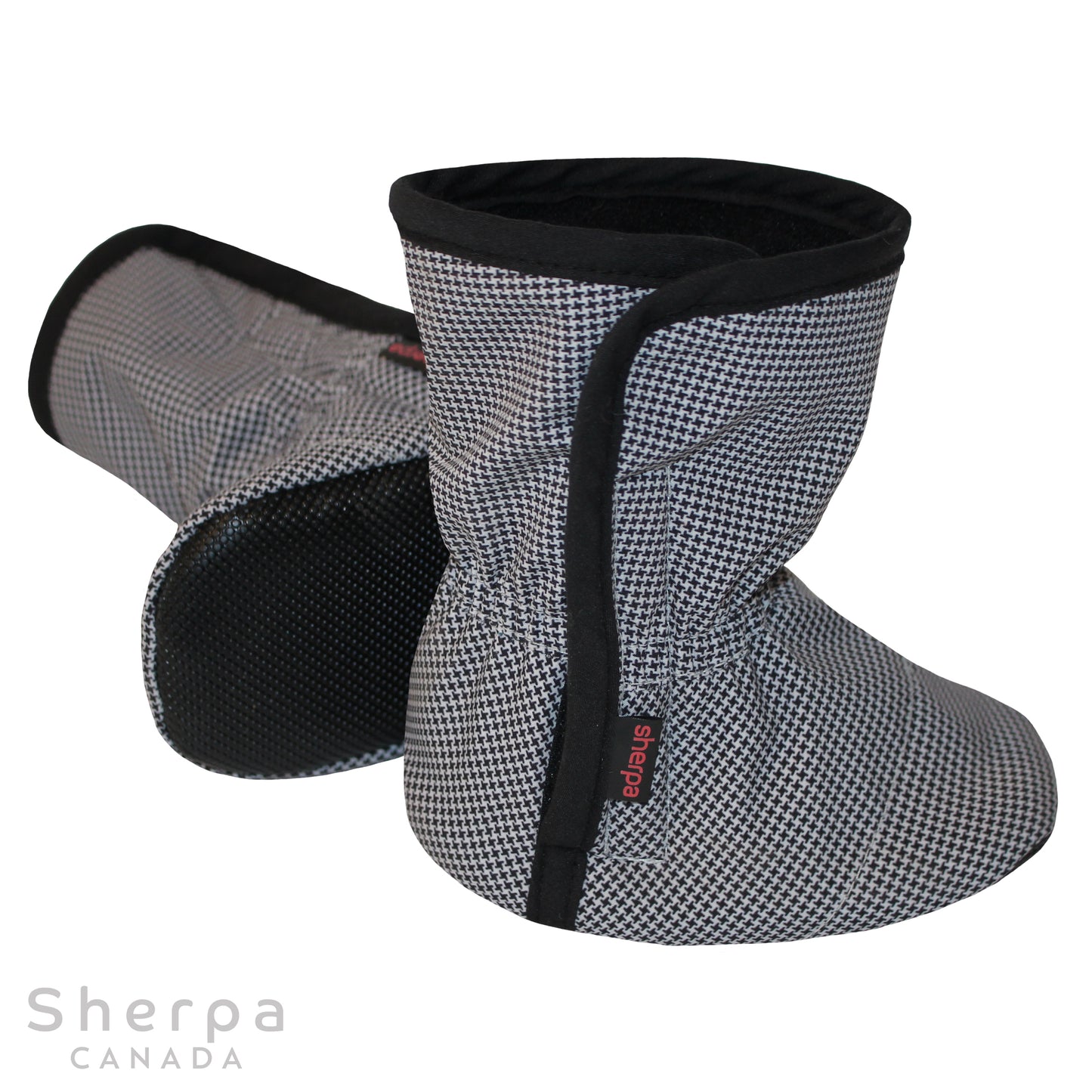 moki bottine mi-saison bébé baby booties pied-de-poule avec semelle anti-dérapante