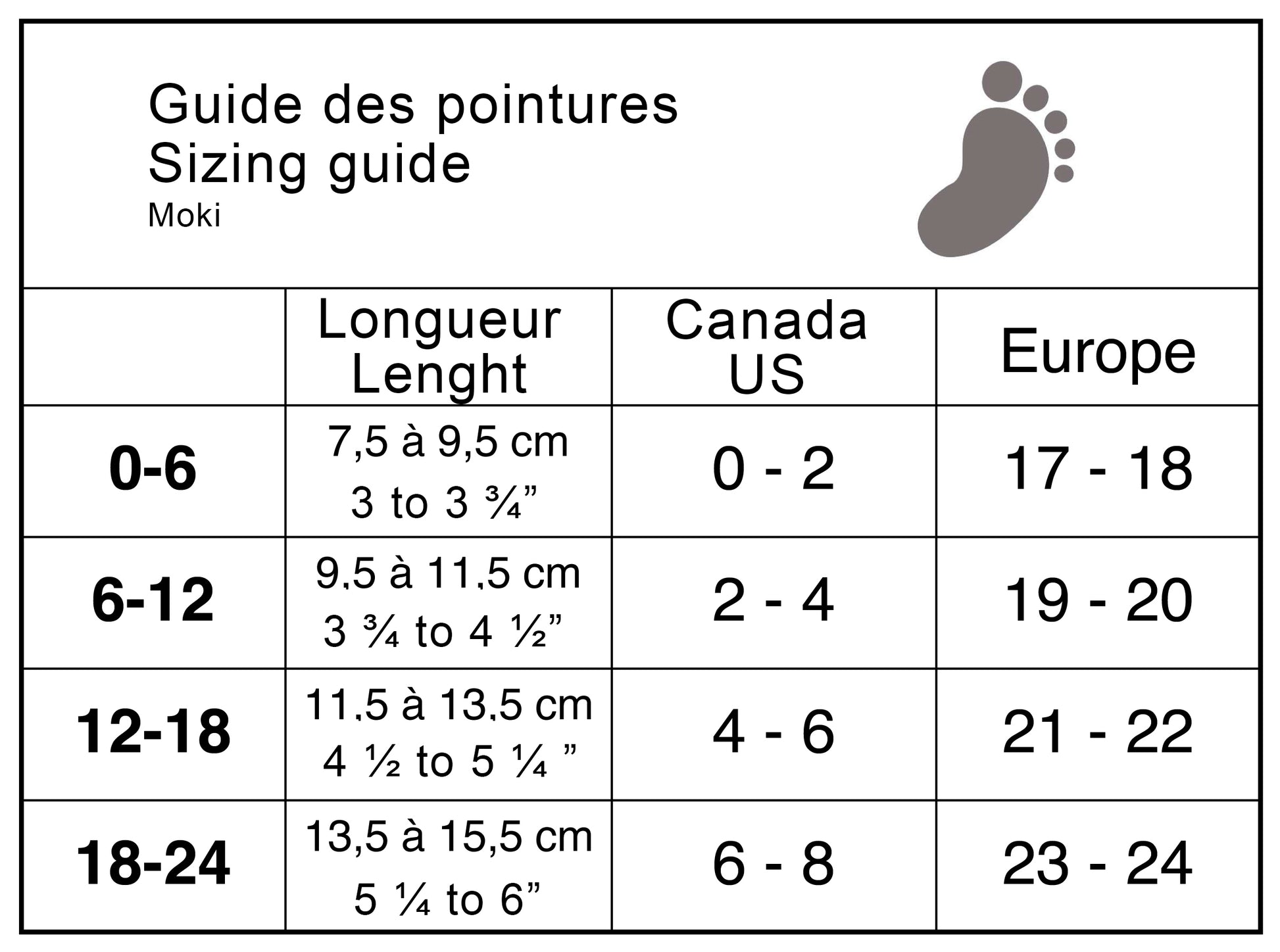 moki bottine mi-saison bébé baby booties pied-de-poule avec guide des pointures
