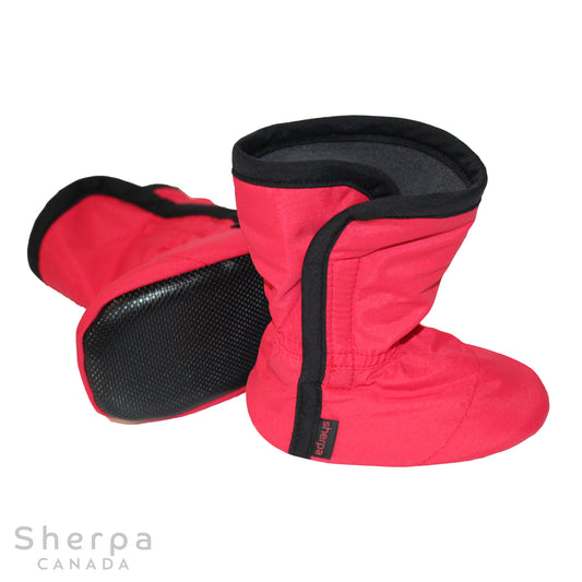 moki bottine mi-saison bébé baby booties rouge 