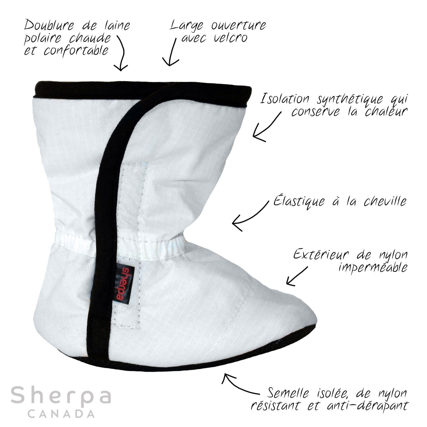 moki bottine mi-saison bébé baby booties blanc avec description francaise