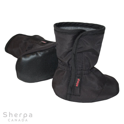 moki bottine mi-saison bébé baby booties noir avec semelle anti-dérapante