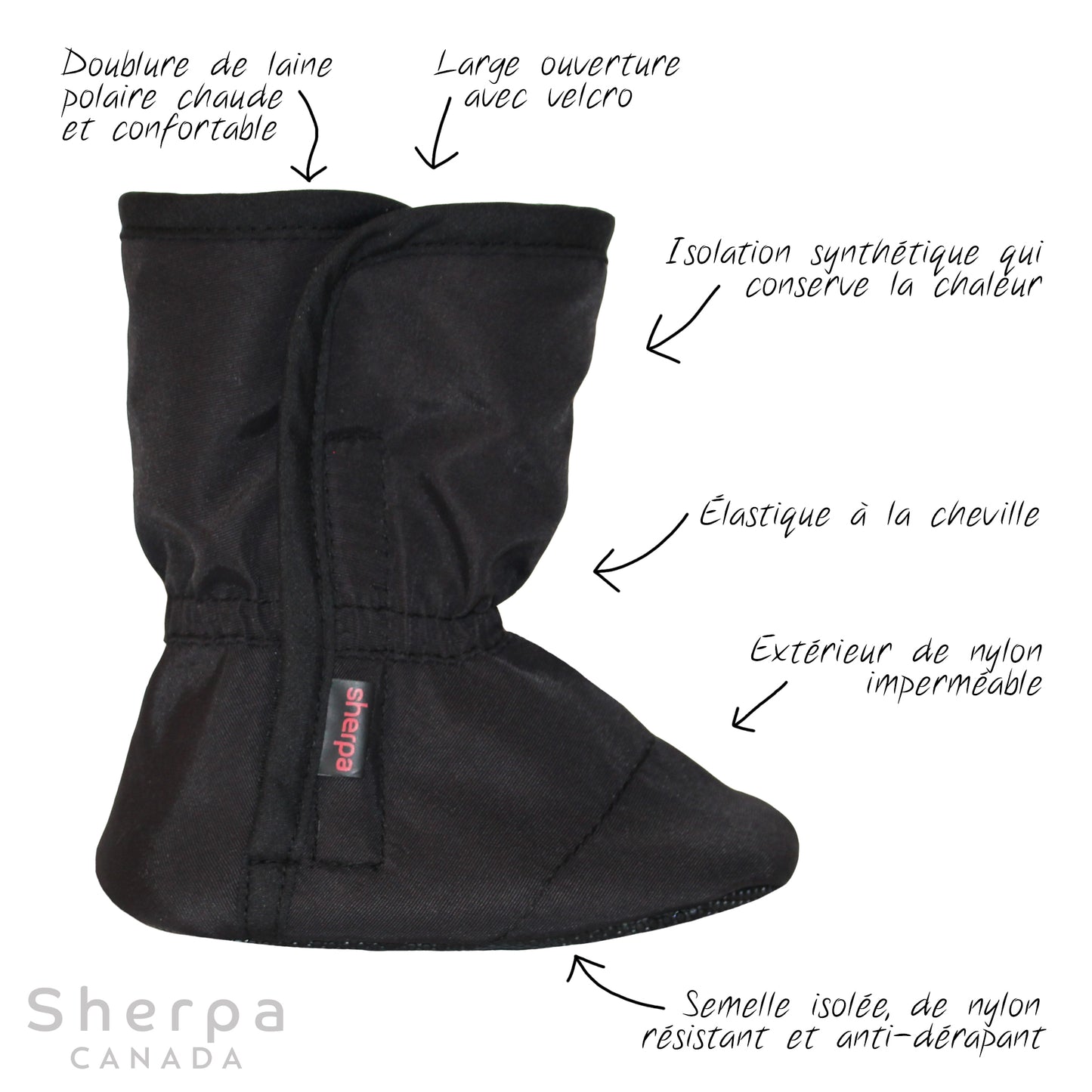 moki bottine mi-saison bébé baby booties noir avec description francaise