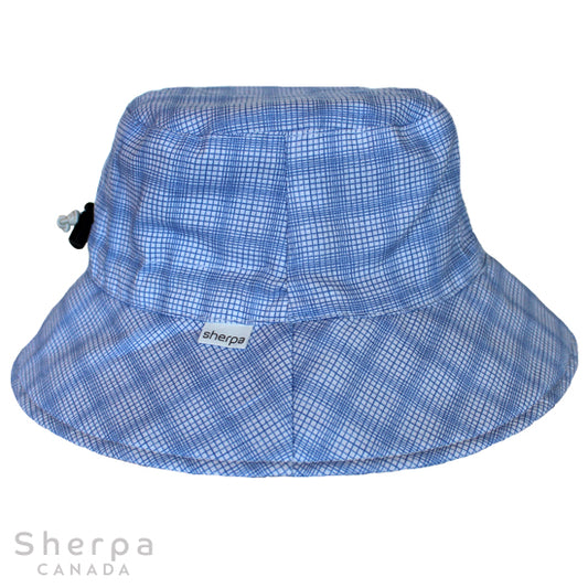 Bucket Hat - Light Blue Plaid 6-12 months
