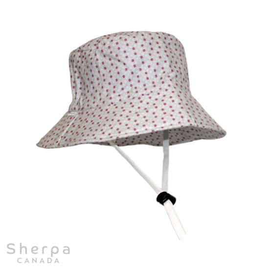 Bucket Hat - Pink Little Squares