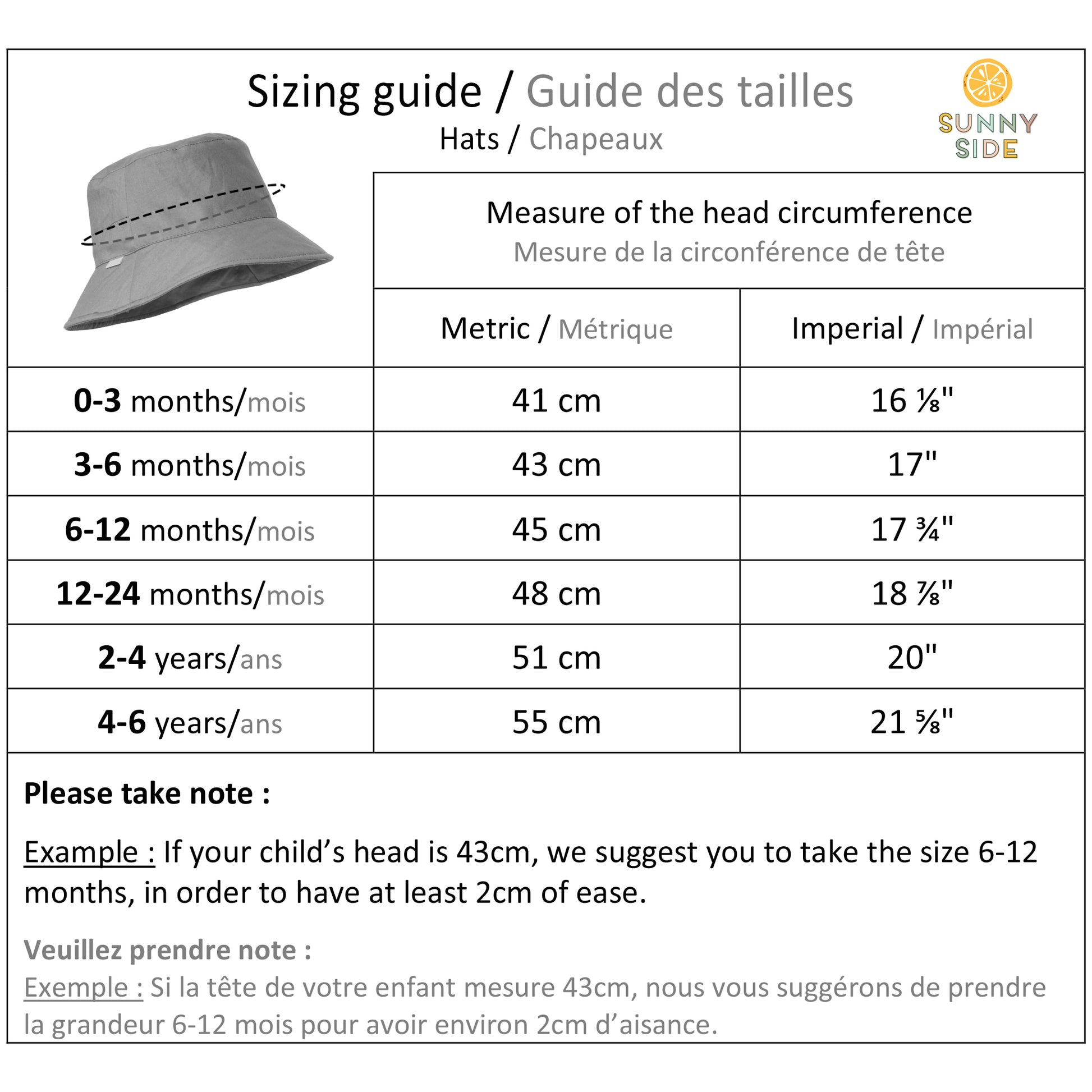 Bucket Hat Wheat 2-4 years